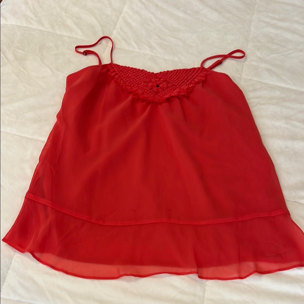 Banana Republic Red/Orande Relaxed Camisole